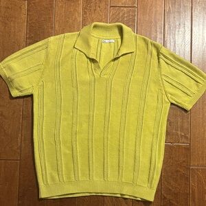Zara Yellow Short Sleeve Sweater
